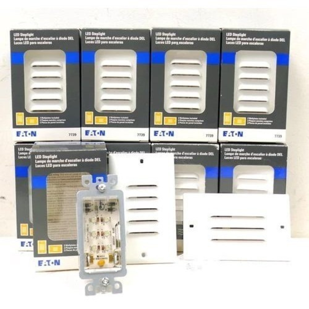 Eaton 7739W LED Steplight White Indoor Use Long Lasting Repl Receptacle (9 pack)